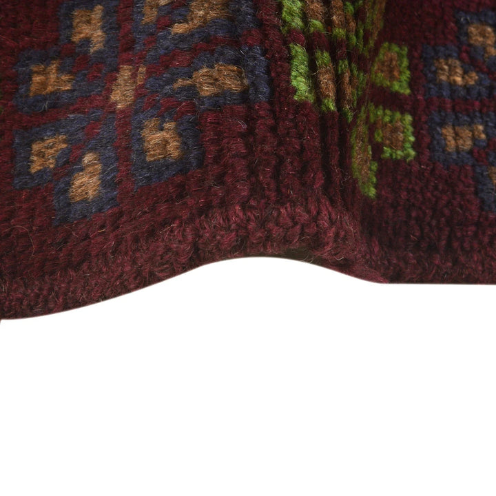 Dark Purple Afghan Baluchi Rug 4' 0" x 6' 2" Hand-Knotted | No. AL62036