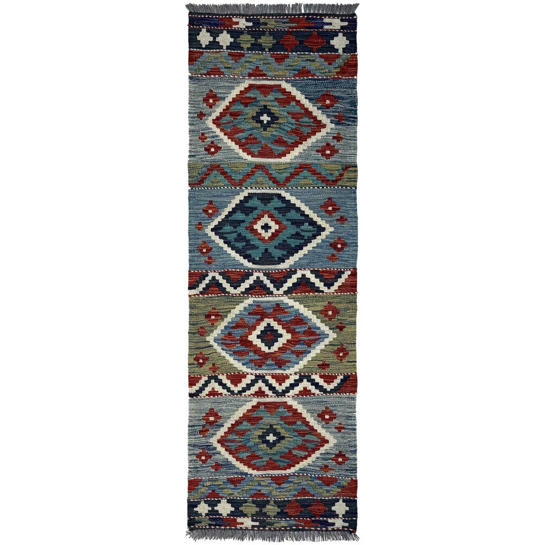 Afghan Vegetable Kilim Rug 1' 8" x 5' 3" Flat-Weave | No. AL62146
