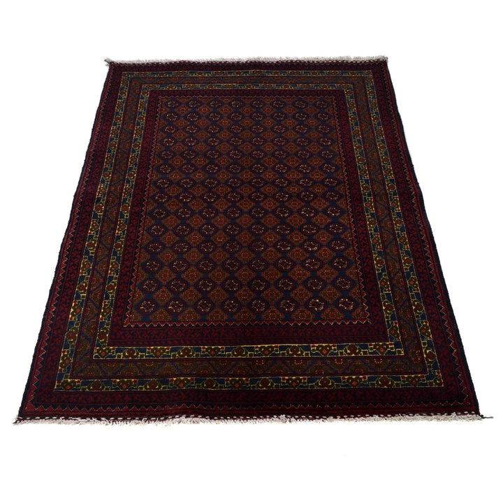 Afghan Khoja Roshnai Rug 3' 3" x 4' 8" Hand-Knotted | No. AL62291