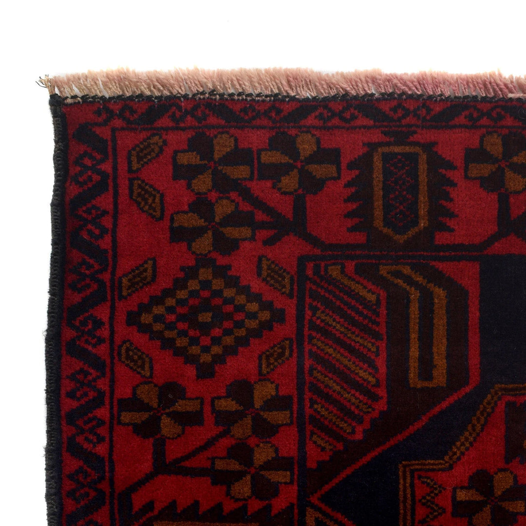 Afghan Baluchi Rug 2'10" x 4'6" Hand-Knotted | No. AL62292