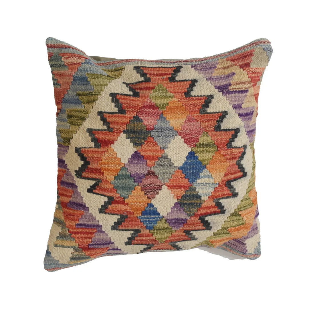 Afghan Cushion 1' 5" x 1' 5" Flat-Weave | No. AL62424