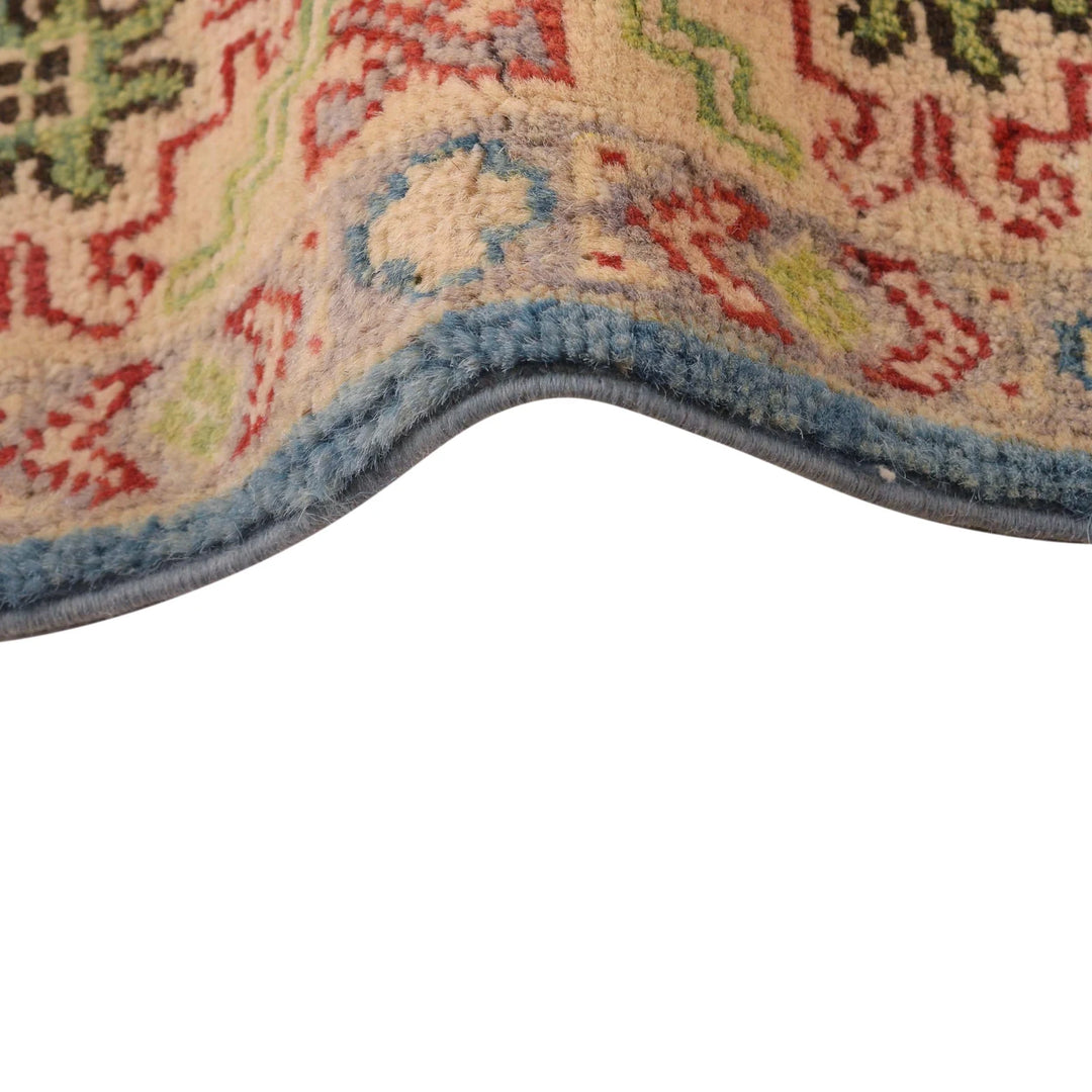 Blue Afghan Kazak Rug 3' 4" x 5' 0" Hand-Knotted | No. AL62440