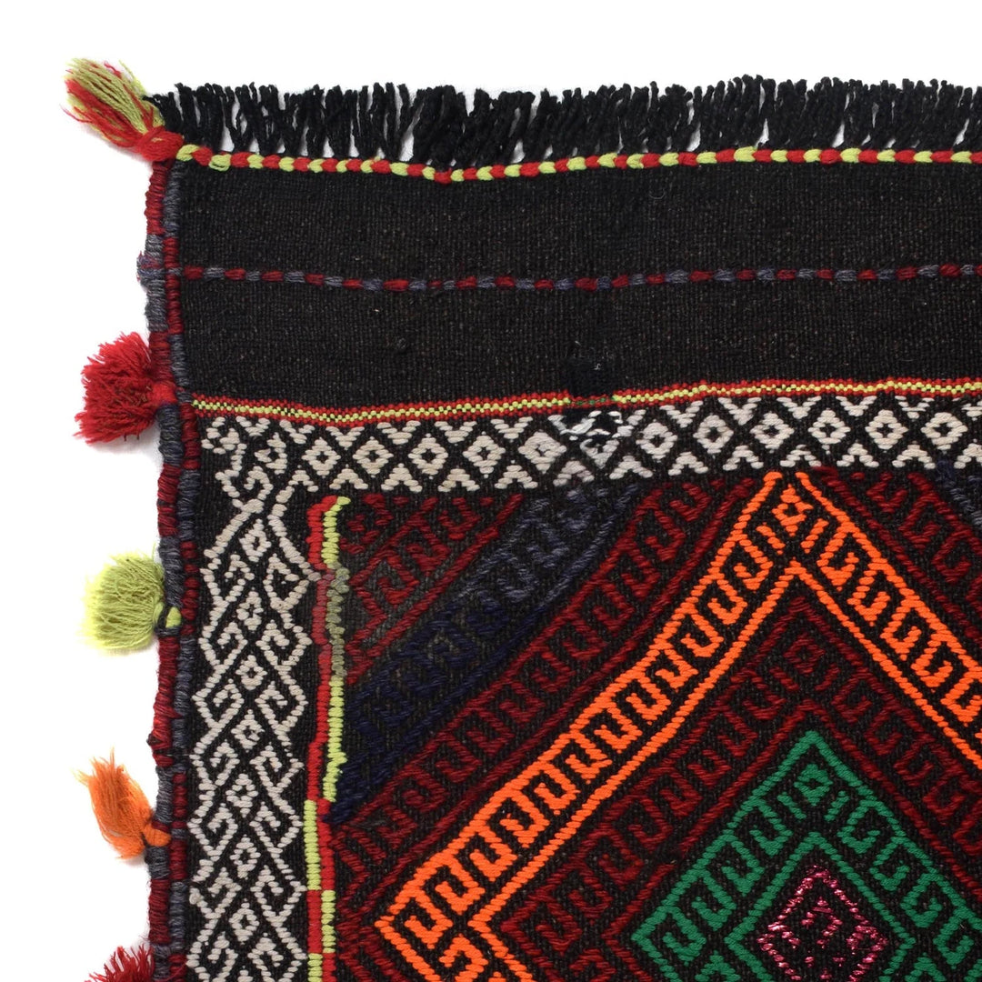 Afghan Kilim Rug 2' 2" x 9' 9" Flat-Weave | No. AL62593
