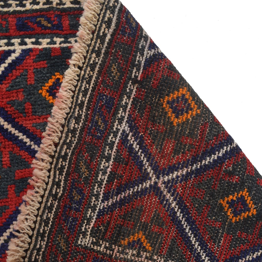 Afghan Baluchi Rug 2' 8" x 4' 5" Hand-Knotted | No. AL62609