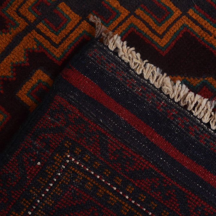 Blue Afghan Baluchi Rug 3' 1" x 4' 6" Hand-Knotted | No. AL62620