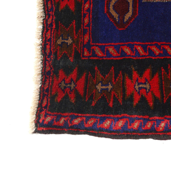 Blue Afghan Baluchi Rug 4' 5" x 6' 5" Hand-Knotted | No. AL62653