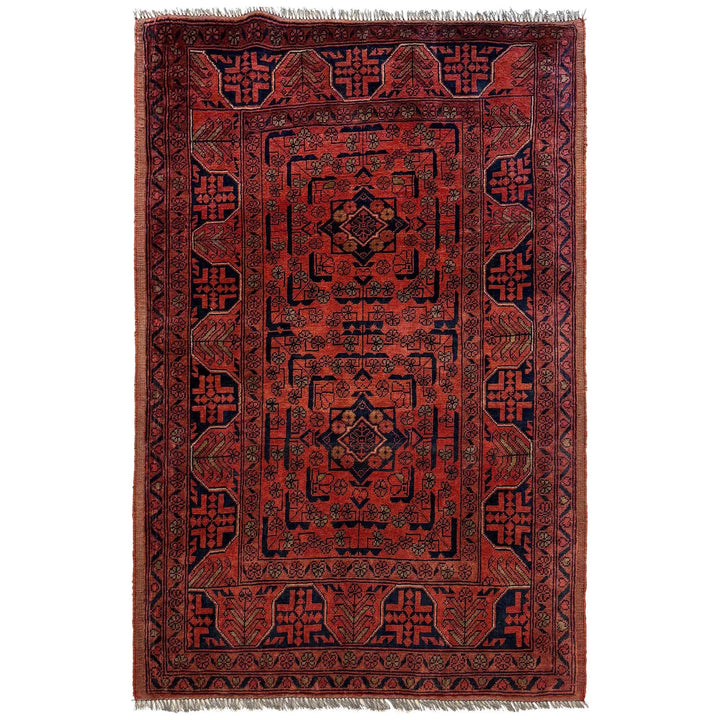 Afghan Khal Mohammadi Rug 3' 10" x 5' 3" Hand-Knotted | No. AL62818
