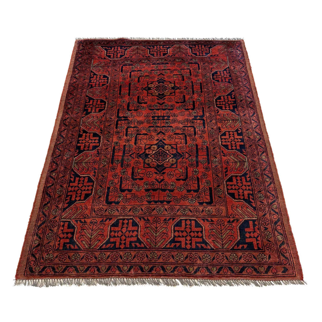 Afghan Khal Mohammadi Rug 3' 10" x 5' 3" Hand-Knotted | No. AL62818