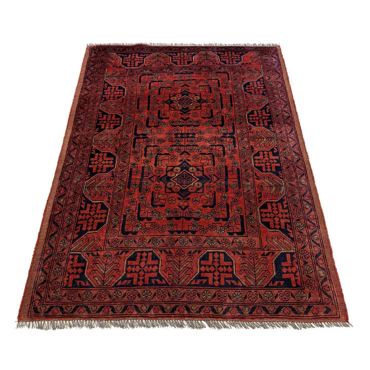Afghan Khal Mohammadi Rug 3' 10" x 5' 3" Hand-Knotted | No. AL62818