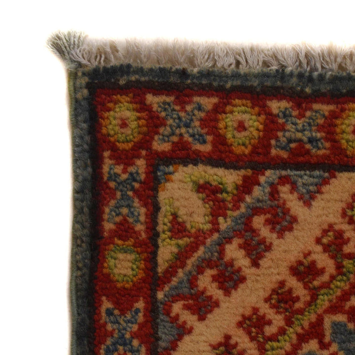 Blue Afghan Kazak Rug 2' 8" x 4' 0" Hand-Knotted | No. AL62868