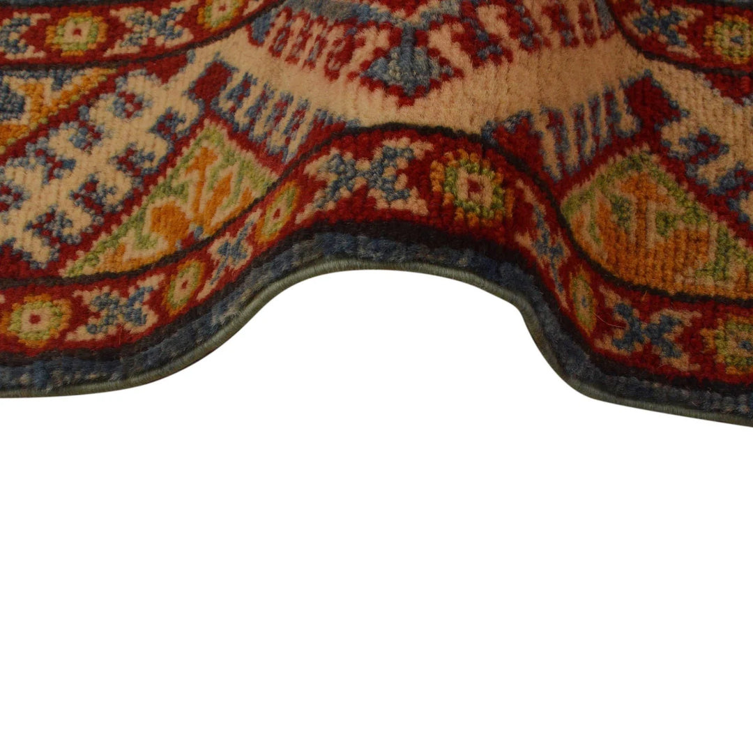 Blue Afghan Kazak Rug 2' 8" x 4' 0" Hand-Knotted | No. AL62868