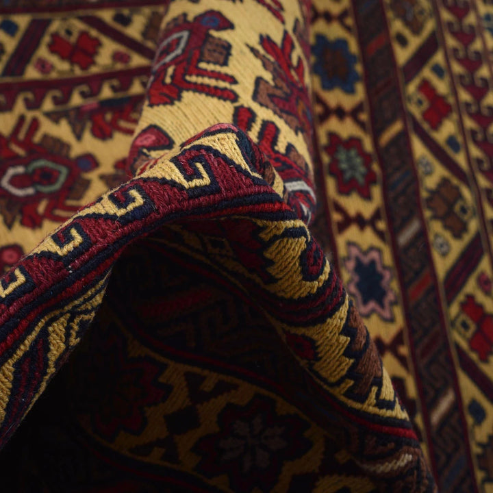 Afghan Maliki Kilim Rug 4' 0" x 6' 2" Flat-Weave | No. AL62895