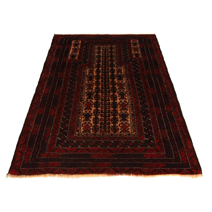 Afghan Prayer Rug 2' 10" x 4' 2" Hand-Knotted | No. AL62910