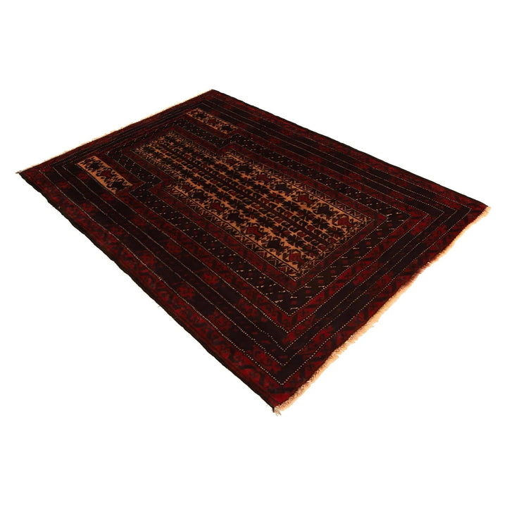 Afghan Prayer Rug 2' 10" x 4' 2" Hand-Knotted | No. AL62910