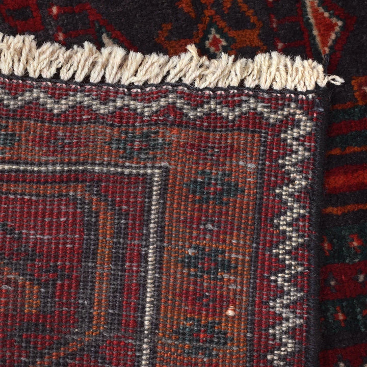 Afghan Baluchi Rug 3' 10" x 9' 8" Hand-Knotted | No. AL62953