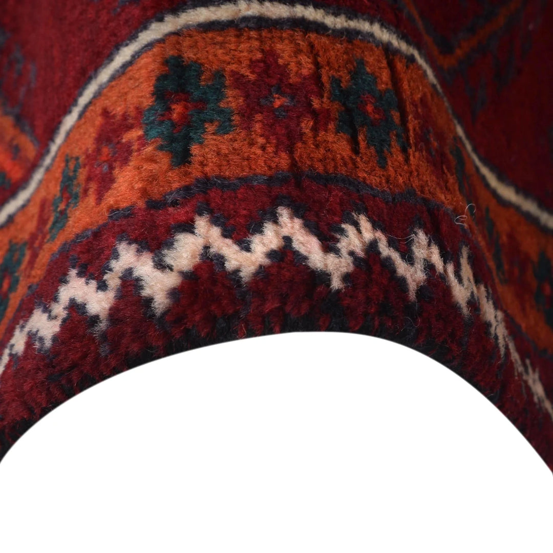 Afghan Baluchi Rug 3' 10" x 9' 8" Hand-Knotted | No. AL62953