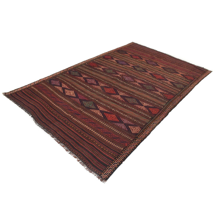Afghan Laghari Kilim Rug 5' 2" x 8' 2" Hand-Knotted | No. AL62993