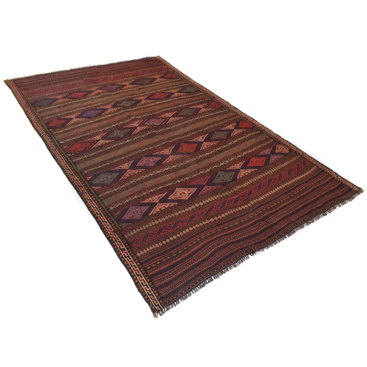 Afghan Laghari Kilim Rug 5' 2" x 8' 2" Hand-Knotted | No. AL62993
