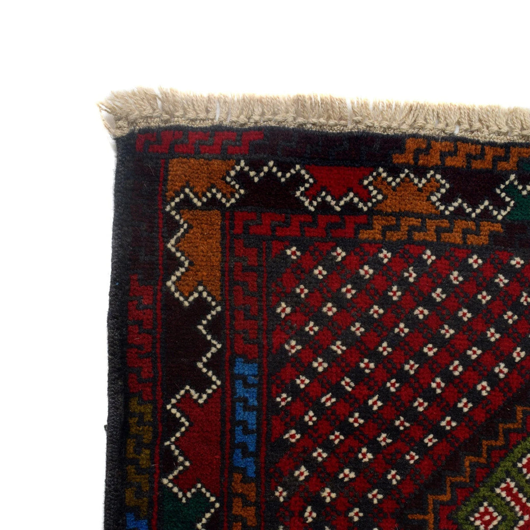 Afghan Baluchi Rug 2'11" x 4'4" Hand-Knotted | No. AL63059