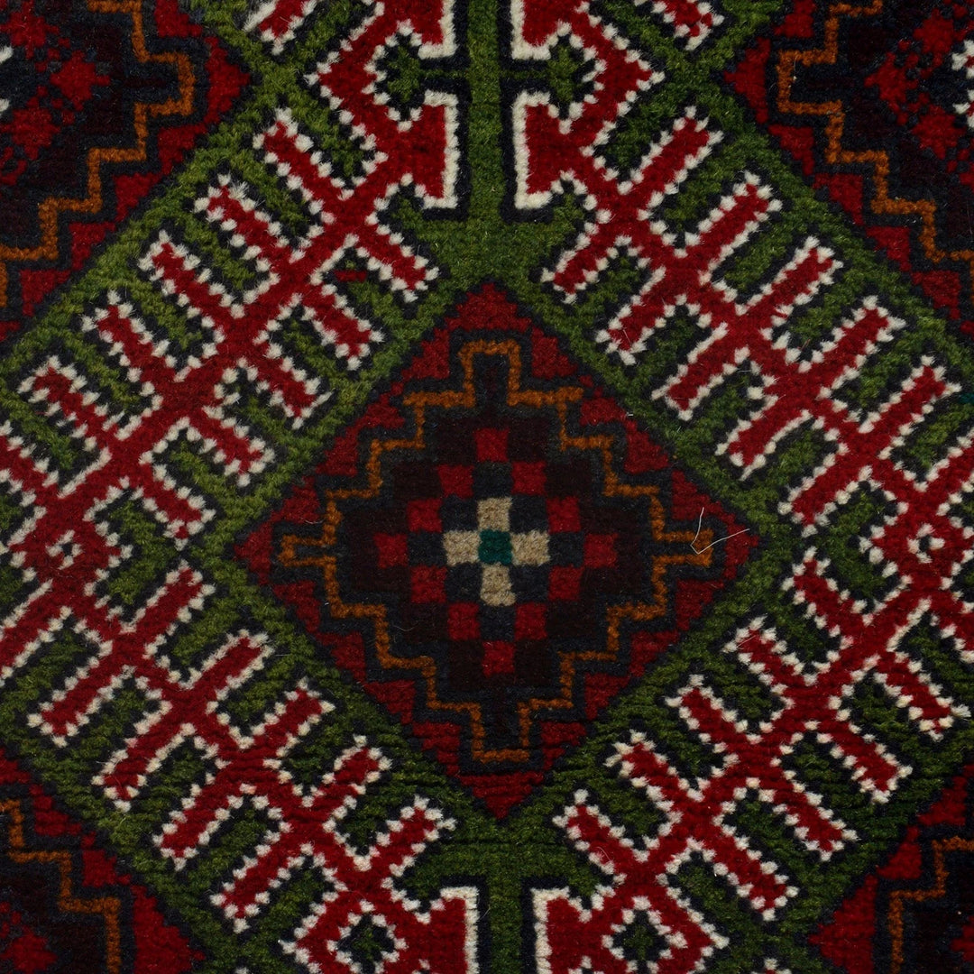 Afghan Baluchi Rug 2'11" x 4'4" Hand-Knotted | No. AL63059