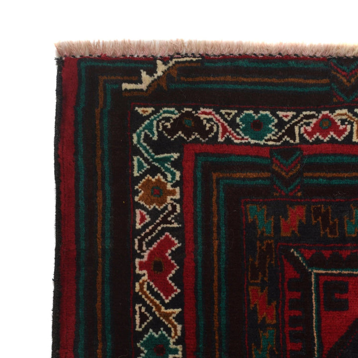 Afghan Baluchi Rug 3' 11" x 6' 3" Hand-Knotted | No. AL63188