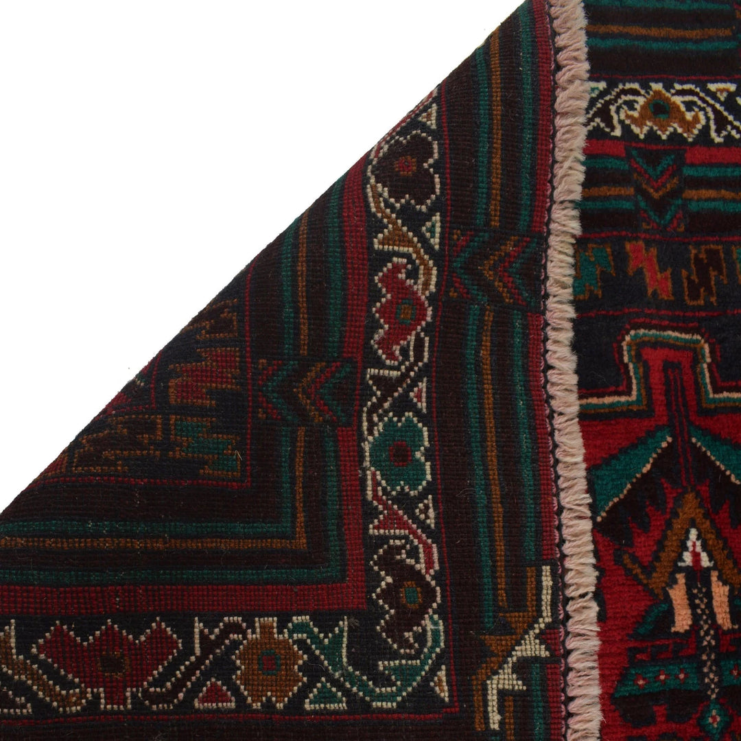 Afghan Baluchi Rug 3' 11" x 6' 3" Hand-Knotted | No. AL63188