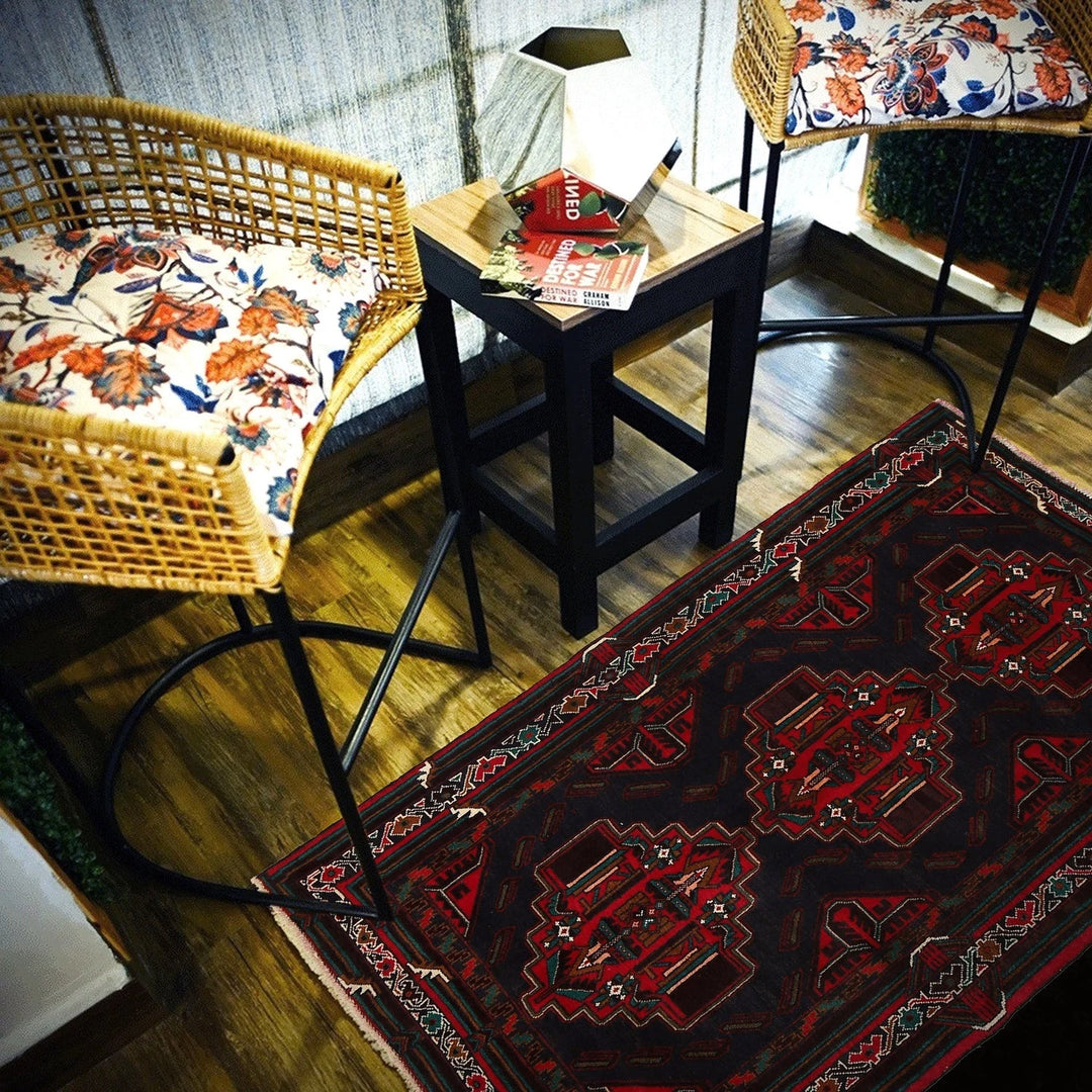 Afghan Baluchi Rug 3' 11" x 6' 3" Hand-Knotted | No. AL63188