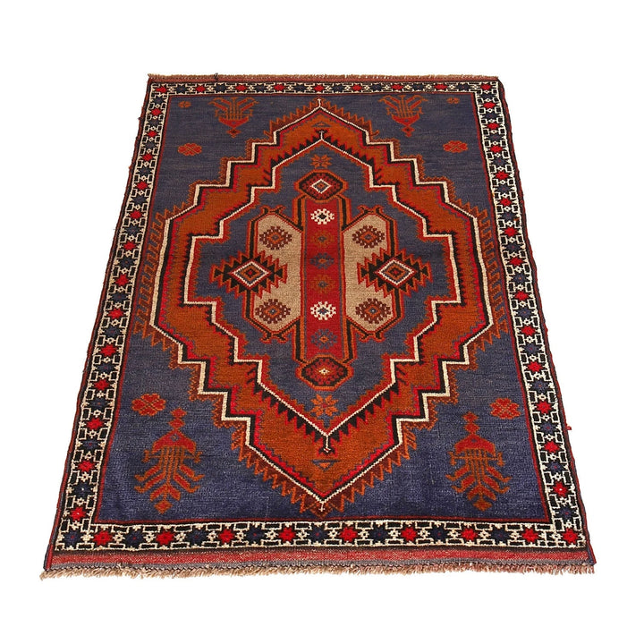 Afghan Baluchi Rug 3' 1" x 4' 10" Hand-Knotted | No. AL63210
