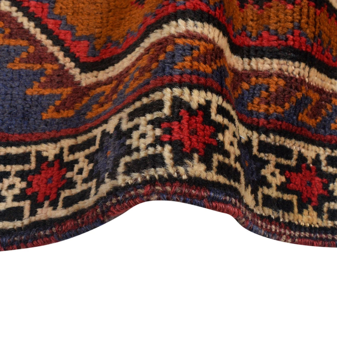 Afghan Baluchi Rug 3' 1" x 4' 10" Hand-Knotted | No. AL63210