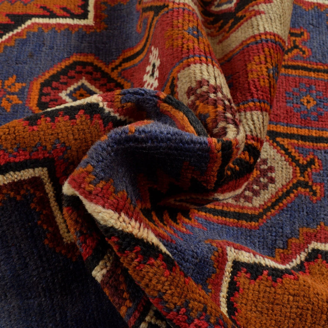 Afghan Baluchi Rug 3' 1" x 4' 10" Hand-Knotted | No. AL63210