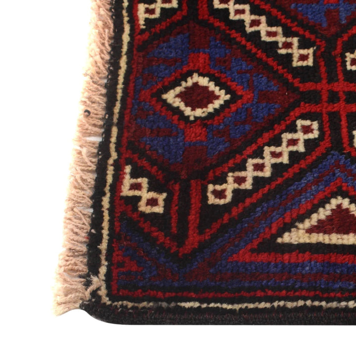 Afghan Baluchi Rug 3' 2" x 4' 7" Hand-Knotted | No. AL63241