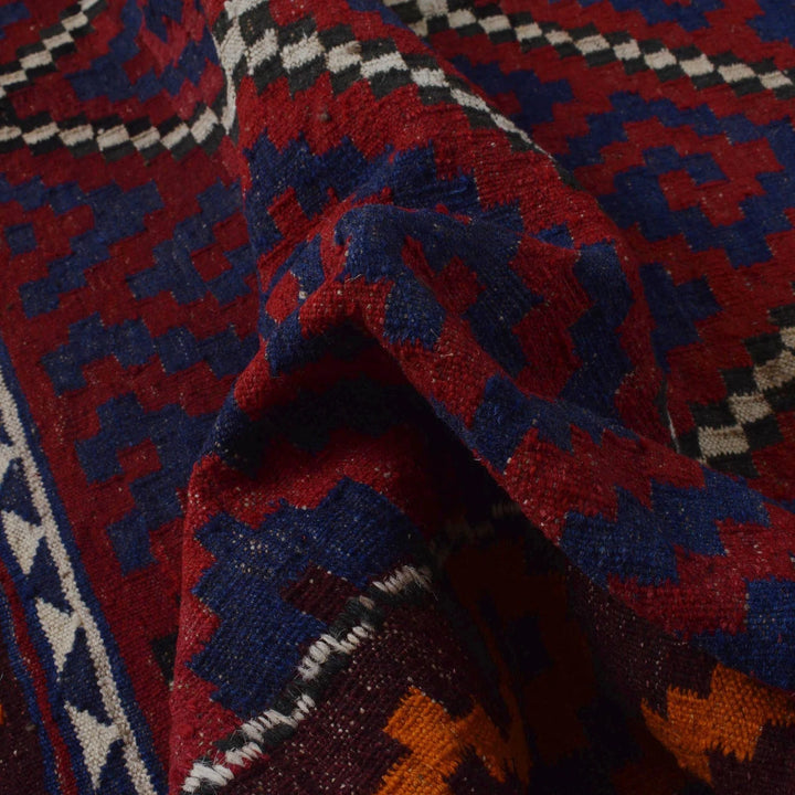 Afghan Maimana Kilim Rug 6' 1" x 9' 9" Flat-Weave | No. AL63252