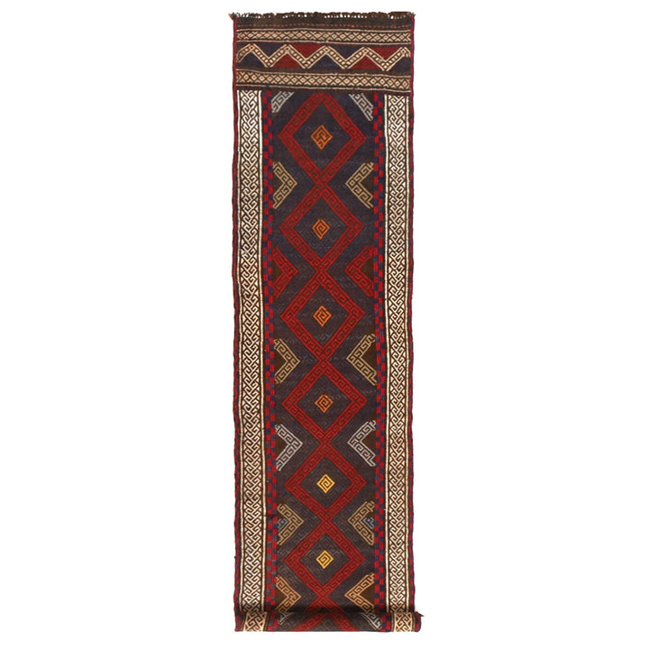 Afghan Kilim Rug 1' 11" x 9' 7" Flat-Weave | No. AL63455
