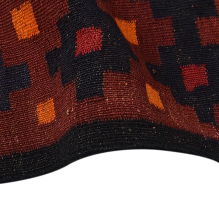 Red Afghan Maimana Kilim Rug 6'5" x 10'11" Flat-Weave | No. AL63663
