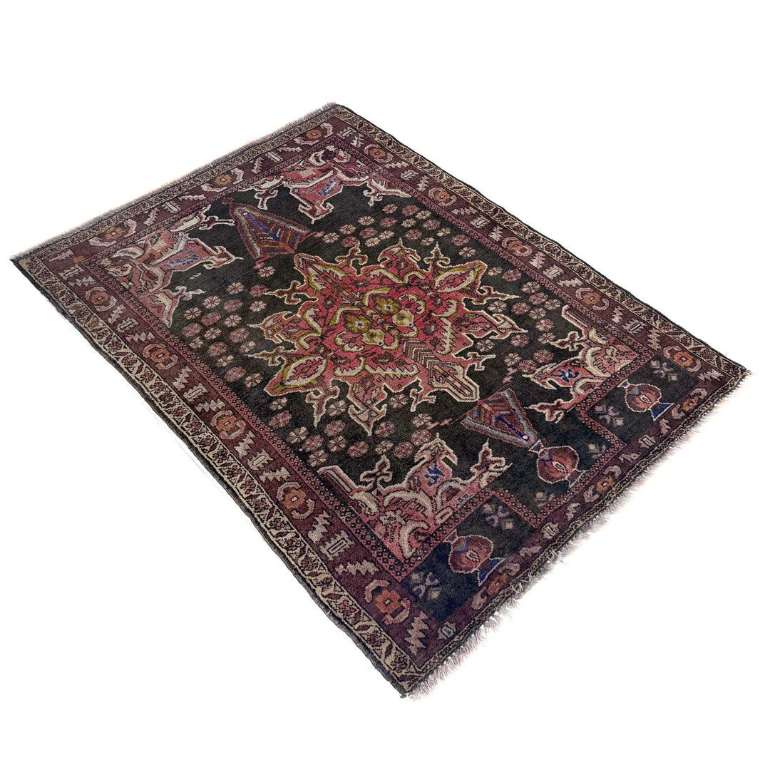 Multicolor Afghan Baluchi Rug 2' 11" x 4' 1" Hand-Knotted | No. AL63673