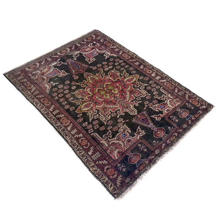 Multicolor Afghan Baluchi Rug 2' 11" x 4' 1" Hand-Knotted | No. AL63673
