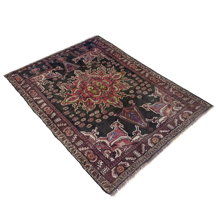 Multicolor Afghan Baluchi Rug 2' 11" x 4' 1" Hand-Knotted | No. AL63673