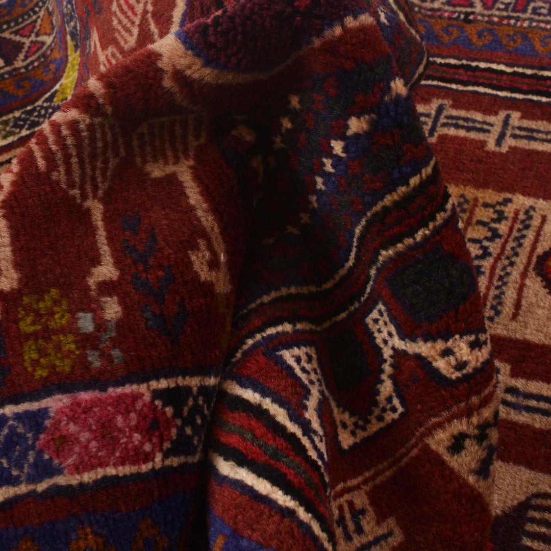 Afghan Prayer Rug 2' 8" x 4' 4" Hand-Knotted | No. AL63677