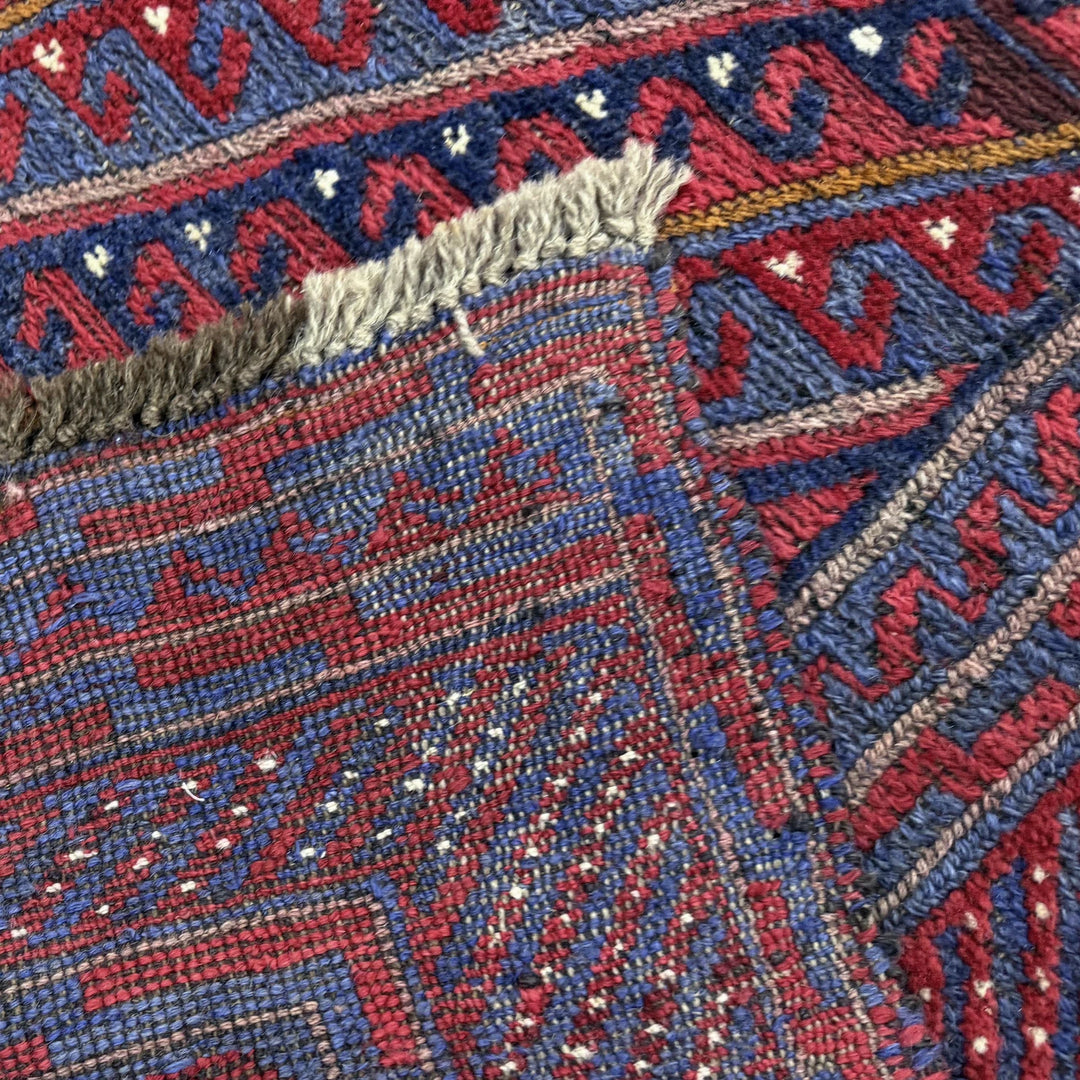 Multicolor Afghan Mashwani Rug 4' 5" x 4' 0" Hand-Knotted | No. AL63768