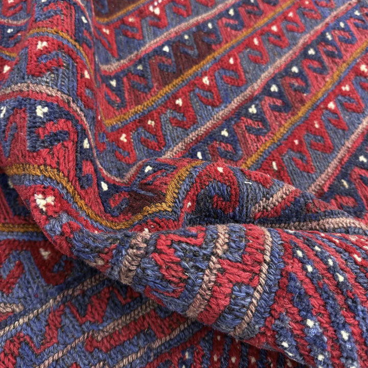 Multicolor Afghan Mashwani Rug 4' 5" x 4' 0" Hand-Knotted | No. AL63768