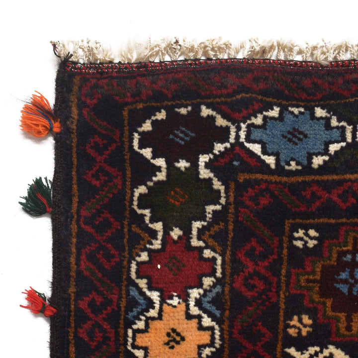 Afghan Baluchi Rug 2' 6" x 3' 5" Hand-Knotted | No. AL63813