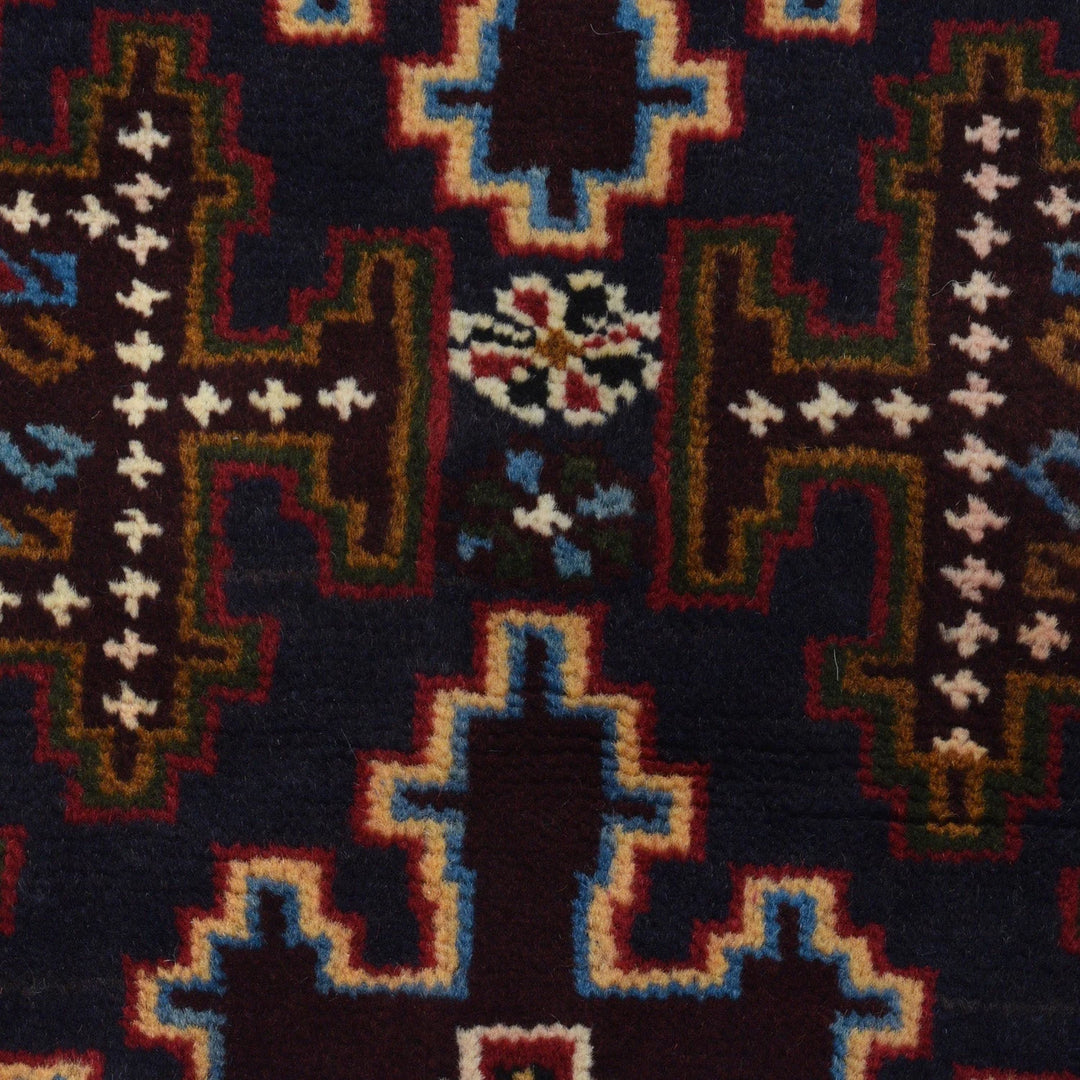 Afghan Baluchi Rug 2' 6" x 3' 5" Hand-Knotted | No. AL63813