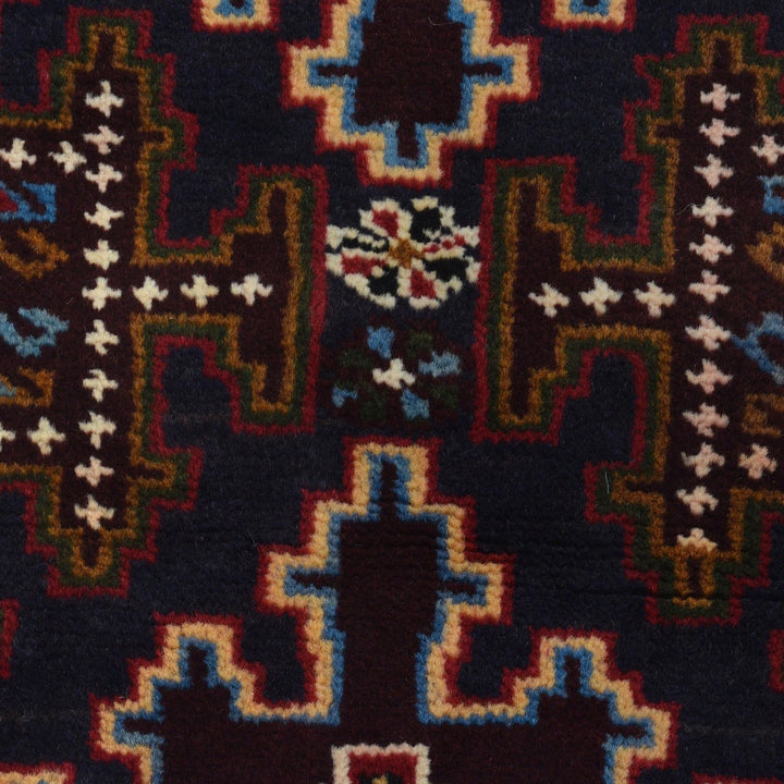 Afghan Baluchi Rug 2' 6" x 3' 5" Hand-Knotted | No. AL63813