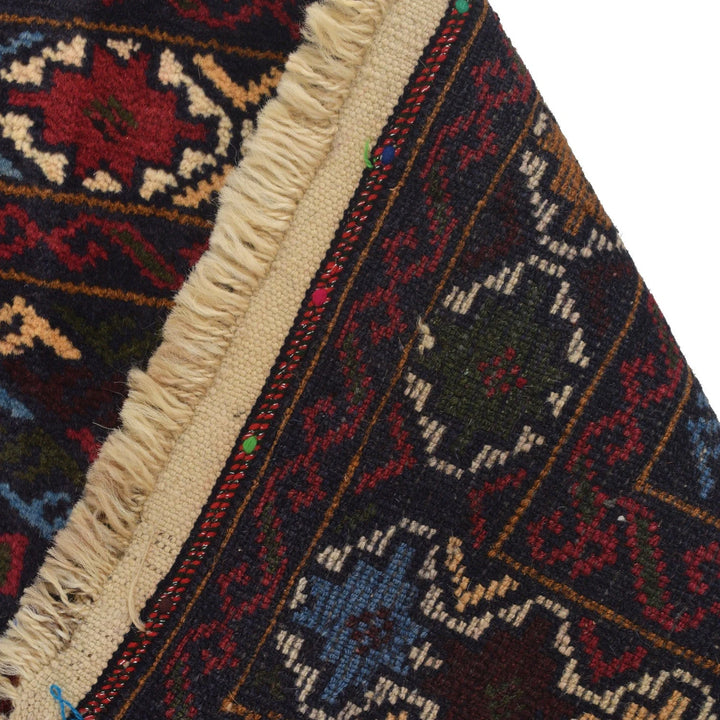 Afghan Baluchi Rug 2' 6" x 3' 5" Hand-Knotted | No. AL63813