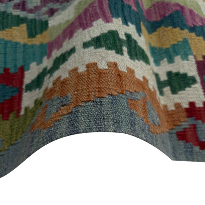 Afghan Vegetable Kilim Rug 2' 10" x 9' 10" Flat-Weave | No. AL63840