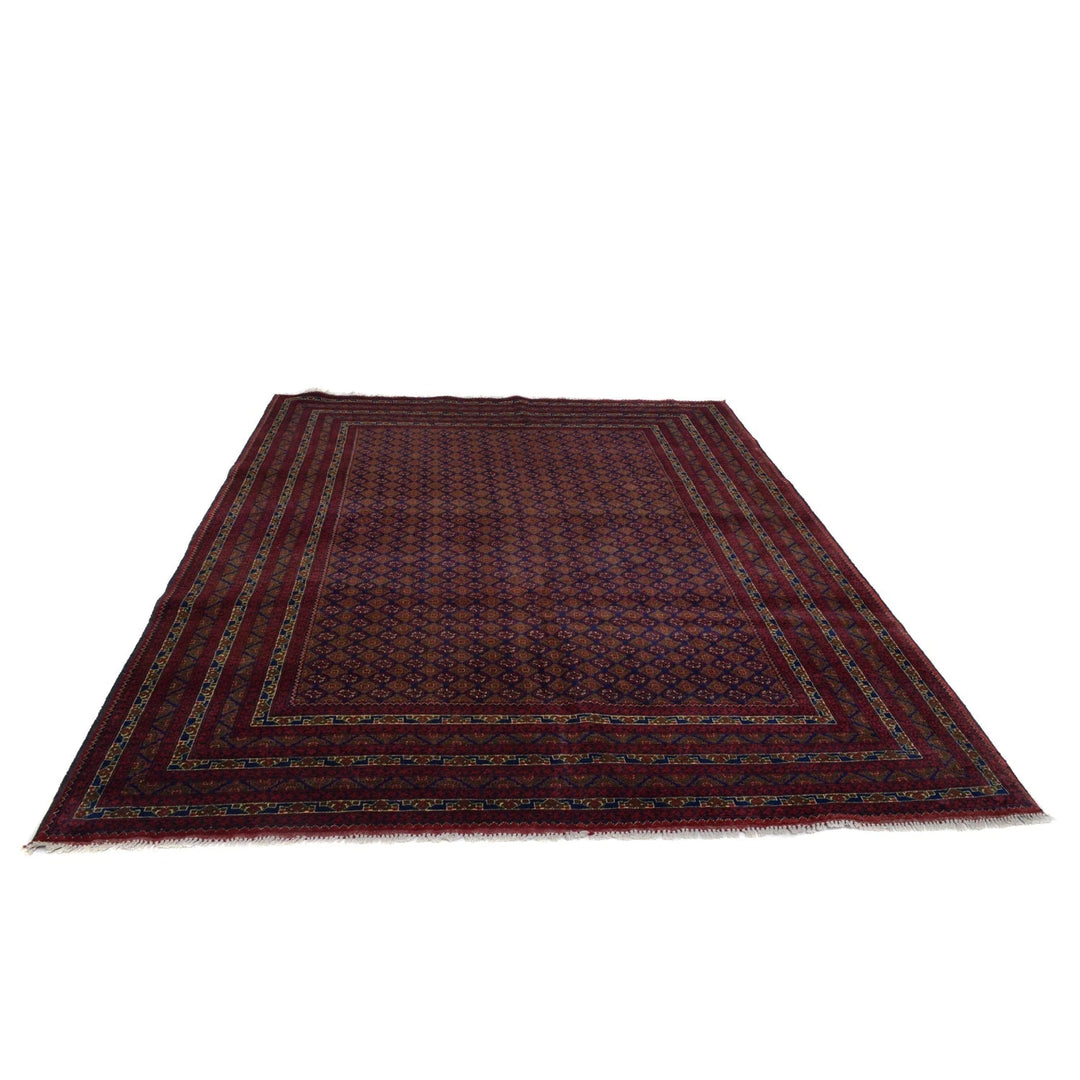 Blue Afghan Khoja Roshnai Rug 6' 7" x 9' 5" Hand-Knotted | No. AL63995