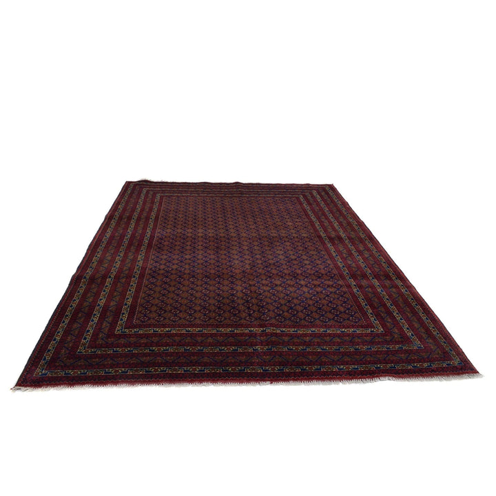 Blue Afghan Khoja Roshnai Rug 6' 7" x 9' 5" Hand-Knotted | No. AL63995
