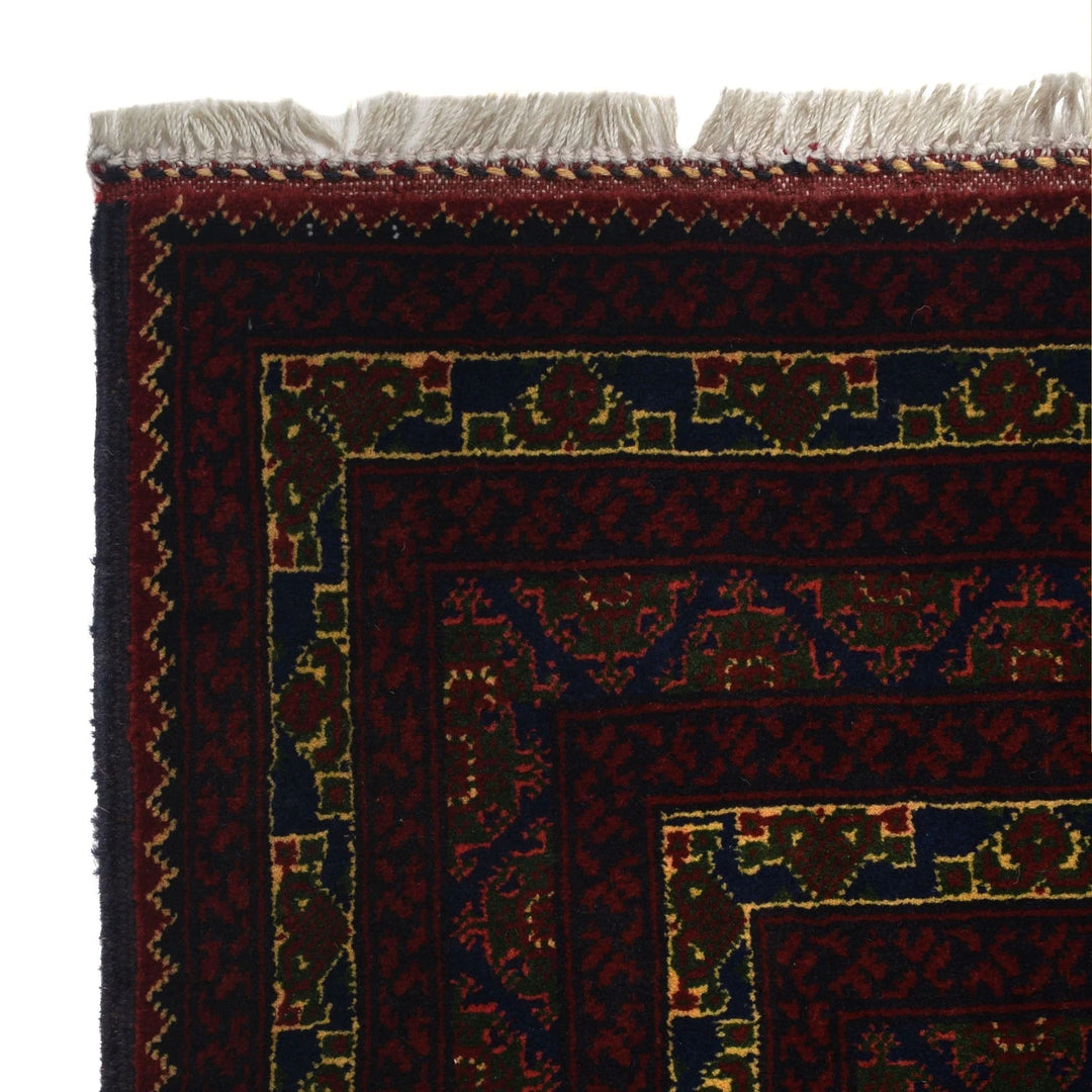Blue Afghan Khoja Roshnai Rug 6' 7" x 9' 5" Hand-Knotted | No. AL63995