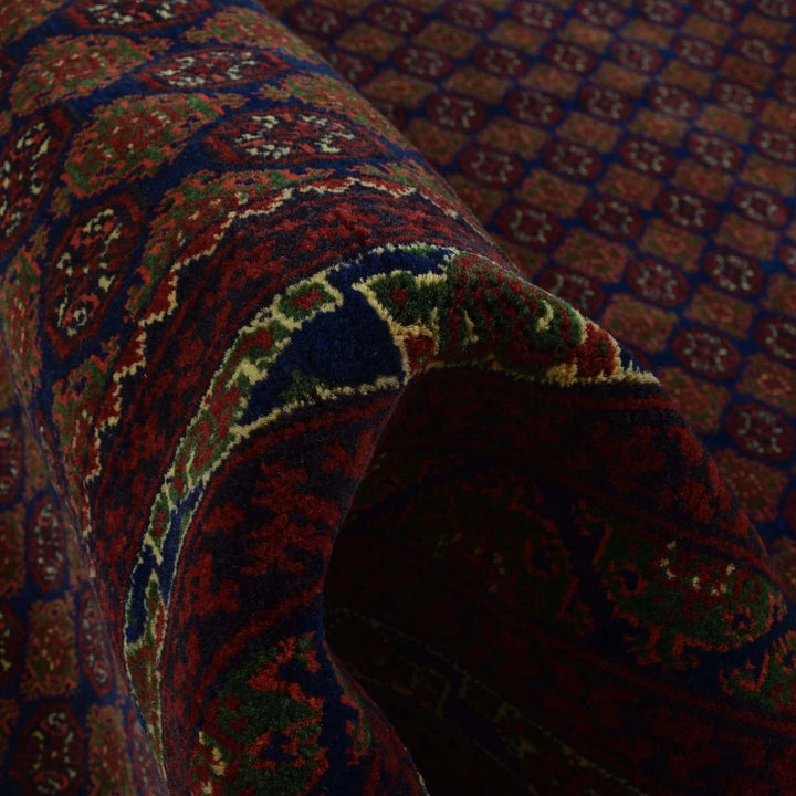 Blue Afghan Khoja Roshnai Rug 6' 7" x 9' 5" Hand-Knotted | No. AL63995