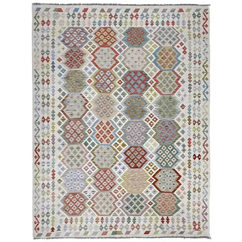 Afghan Kilim Rug 8' 7" x 11' 2" Flat-Weave | No. AL64044